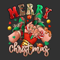 Merry Christmas Caucasian Girl Sneakers Urban Heavy Tee | Teevron