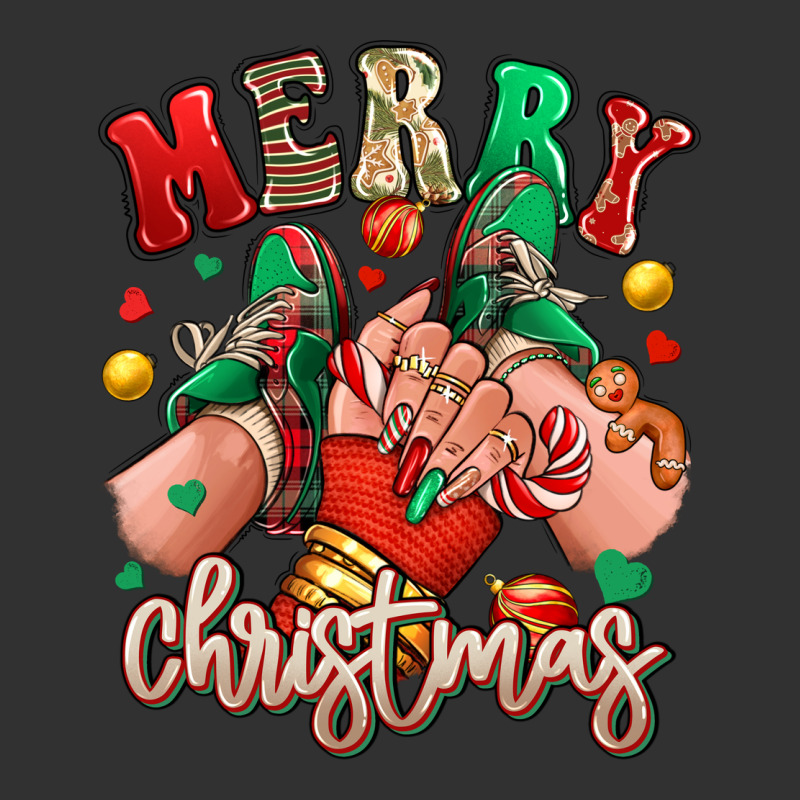 Merry Christmas Caucasian Girl Sneakers Urban Heavy Tee by RanaPortraitStore | Teevron