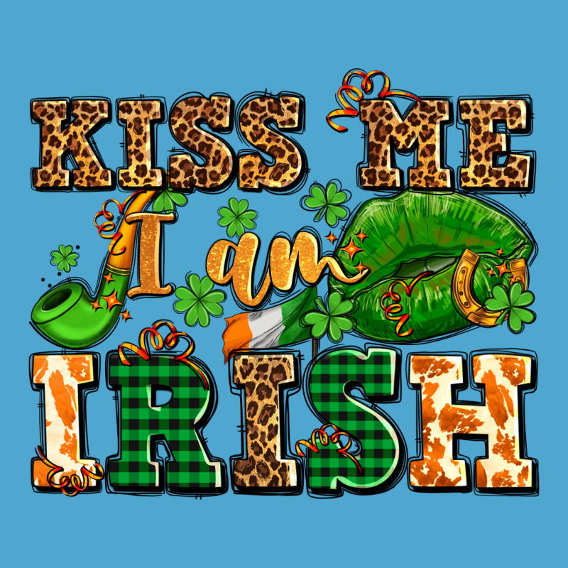 Kiss Me I Am Irish  With Lips And Shamrocks Premium Hoodie by AdoDesignShop | Teevron