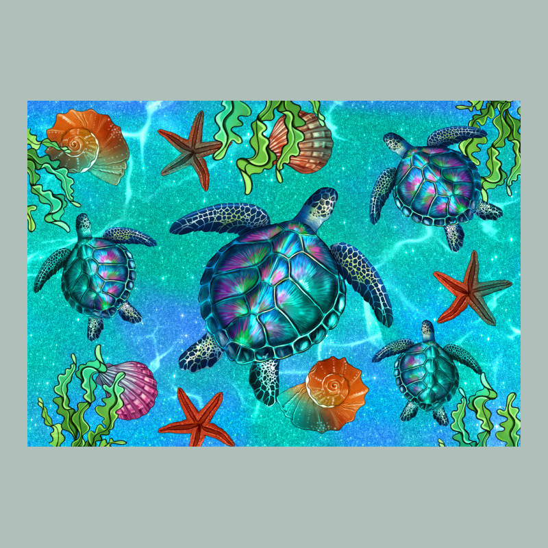 Turtle Seashells Starfish Heavyweight Hoodie by Artiststas | Teevron