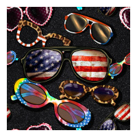 4th of july glasses  seamless pattern | Teevron