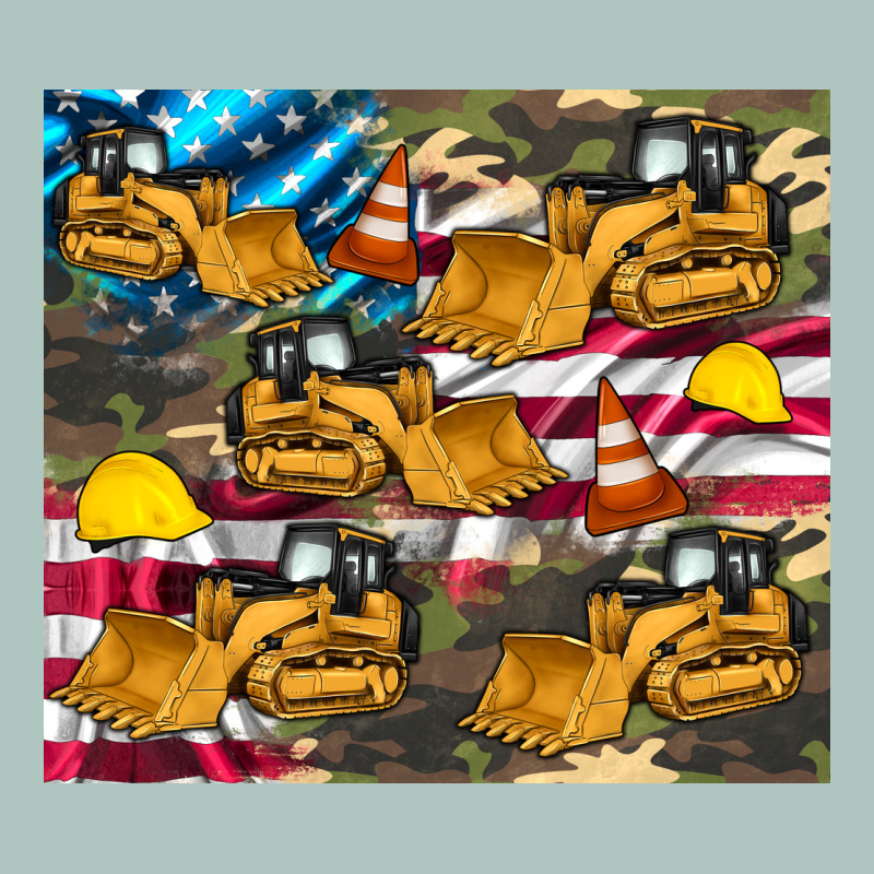 Bulldozer Camouflage American Flag Premium Sweatshirt by Artiststas | Teevron