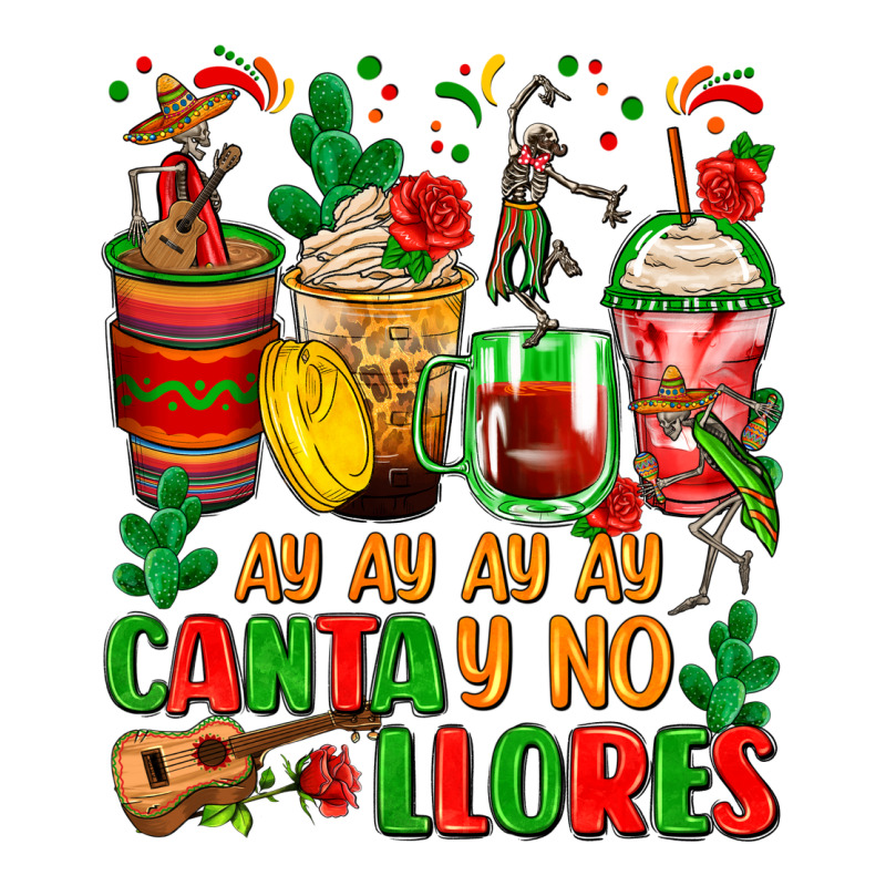 Ay Ay Ay Ay Canta Y No Llores Coffee Cups Long Sleeve Tee by Zillion Design Studio | Teevron