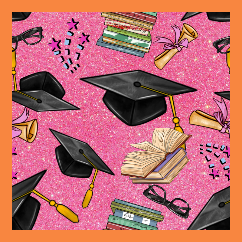 Pink Glitter Graduation Seamless Pattern Premium Sweatshirt by BundleAndBundleShop | Teevron