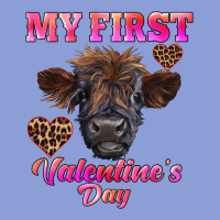 My First Valentine's Day Highland Calf Long Sleeve Tee | Teevron