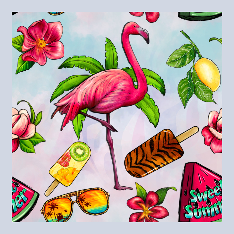 Sweet Summer Flamingo Seamless Pattern Premium Sweatshirt by BundleAndBundleShop | Teevron