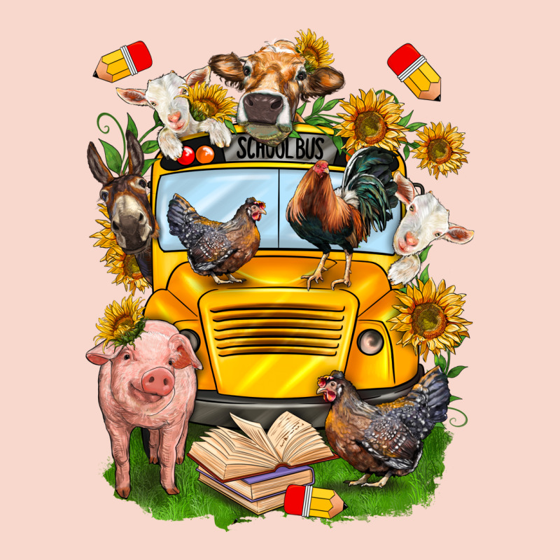 Farm Animals With School Bus Urban Hoodie by NancyCooperArtShop | Teevron