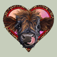 Leopard Heart Highland Calf Long Sleeve Tee | Teevron