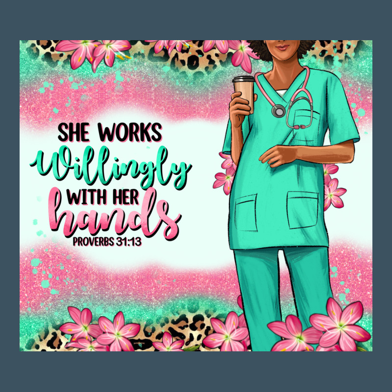 She Works Willingly With Her Hands Afro Nurse Urban Heavy Tee by RanaPortraitStore | Teevron
