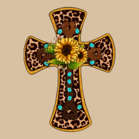 Leopard Gemstone Sunflower Cross Heavyweight Hoodie | Teevron