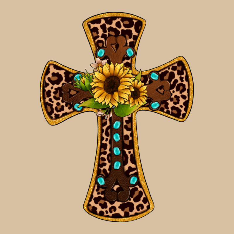 Leopard Gemstone Sunflower Cross Heavyweight Hoodie by JahusDesignShop | Teevron