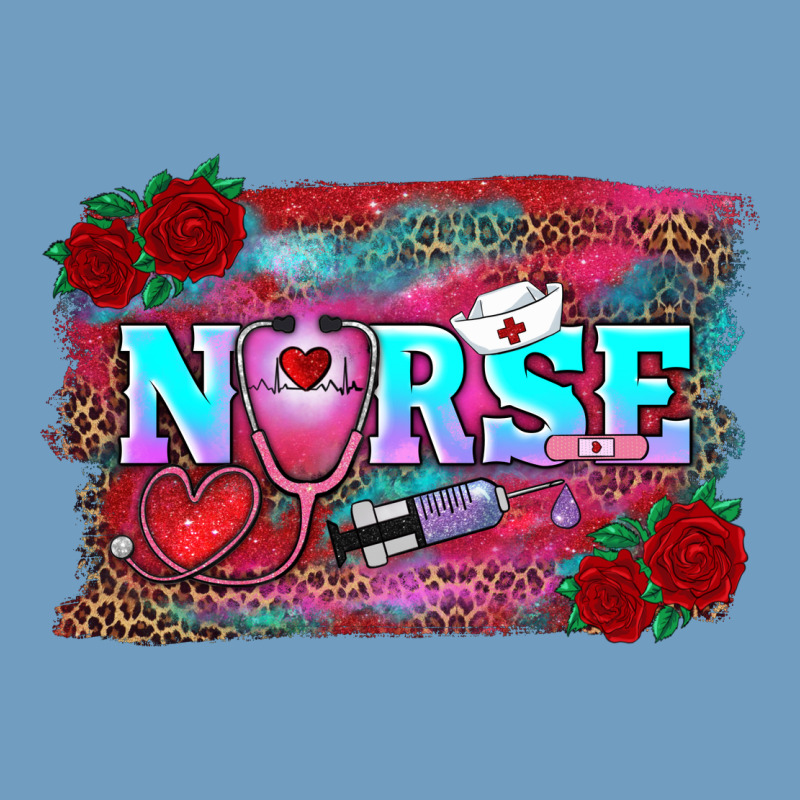 Valentines Day Nurse With Leopard And Turquoise Ba Urban Heavy Tee by RanaPortraitStore | Teevron
