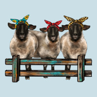3 Sheeps Suffolk Ewe With Bandanas And Fence Ladies Tee | Teevron