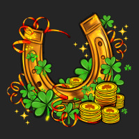 Horseshoe With Shamrocks And Coin Premium Hoodie | Teevron