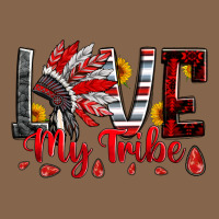 Red Black Grey White Love My Tribe Indian Headdres Premium Tee | Teevron