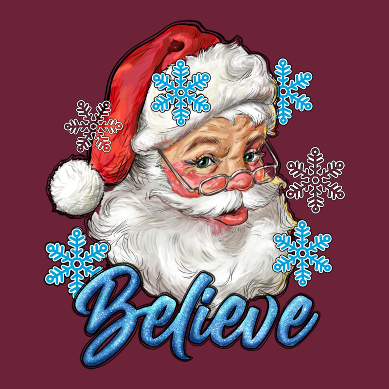 Santa Blue Believe Long Sleeve Tee by RanaPortraitStore | Teevron