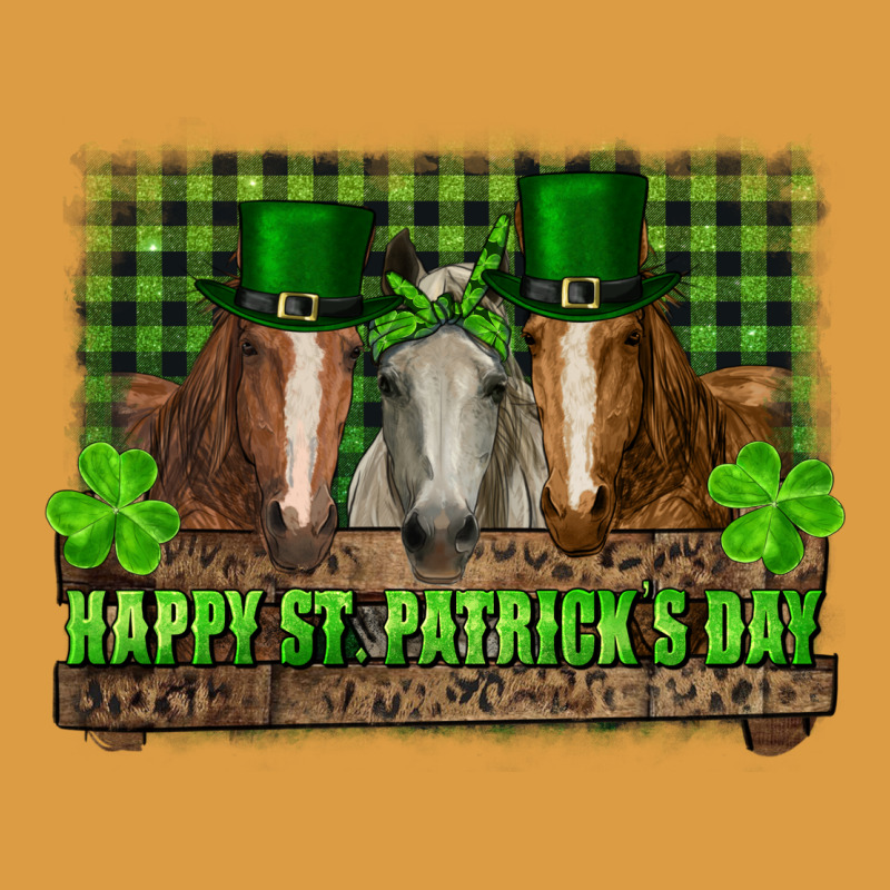 Happy St. Patricks Day Horses With Leprechaun Urban Heavy Tee by RanaPortraitStore | Teevron