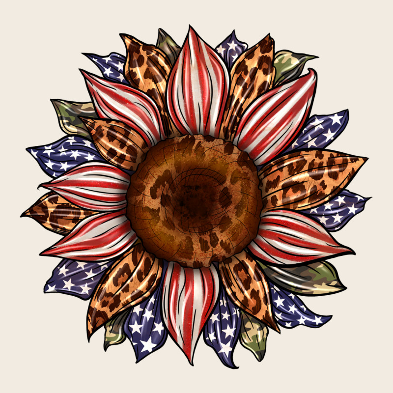Usa Flag Camouflage Leopard Sunflower Premium Sweatshirt by Artiststas | Teevron