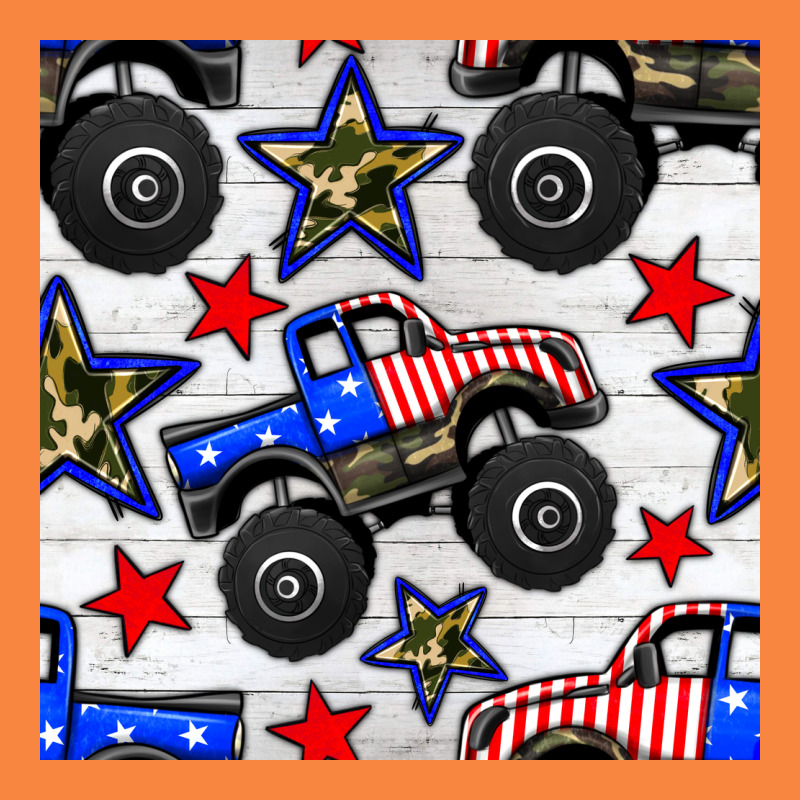 Usa Monster Truck Seamless Pattern Premium Sweatshirt by BundleAndBundleShop | Teevron