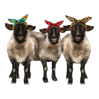 3 Sheeps Suffolk Ewe With Bandana Ladies Tee | Teevron