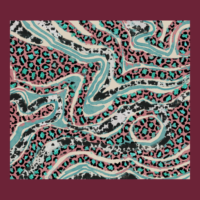 Pink And Turquoise Cowhide And Leopard Long Sleeve Tee by RanaPortraitStore | Teevron