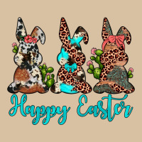 Happy Easter Leopard Cowhide Turquoise Cactus Bunny's Heavyweight Hoodie | Teevron