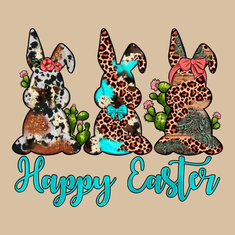 Happy Easter Leopard Cowhide Turquoise Cactus Bunny's Heavyweight Hoodie by JahusDesignShop | Teevron