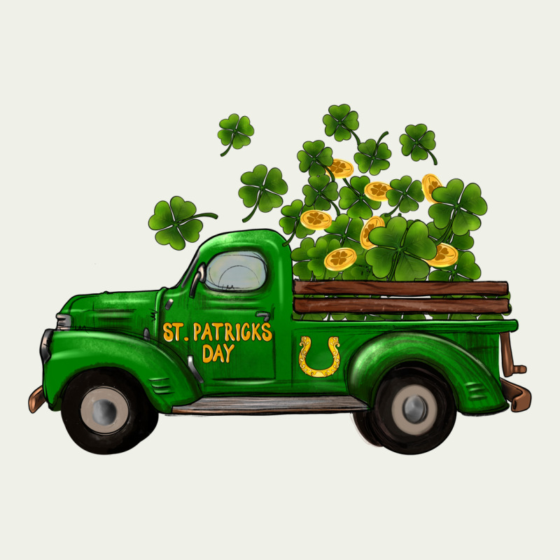 St Patricks Truck Shamrock Horseshoe Gold Urban Heavy Tee by RanaPortraitStore | Teevron