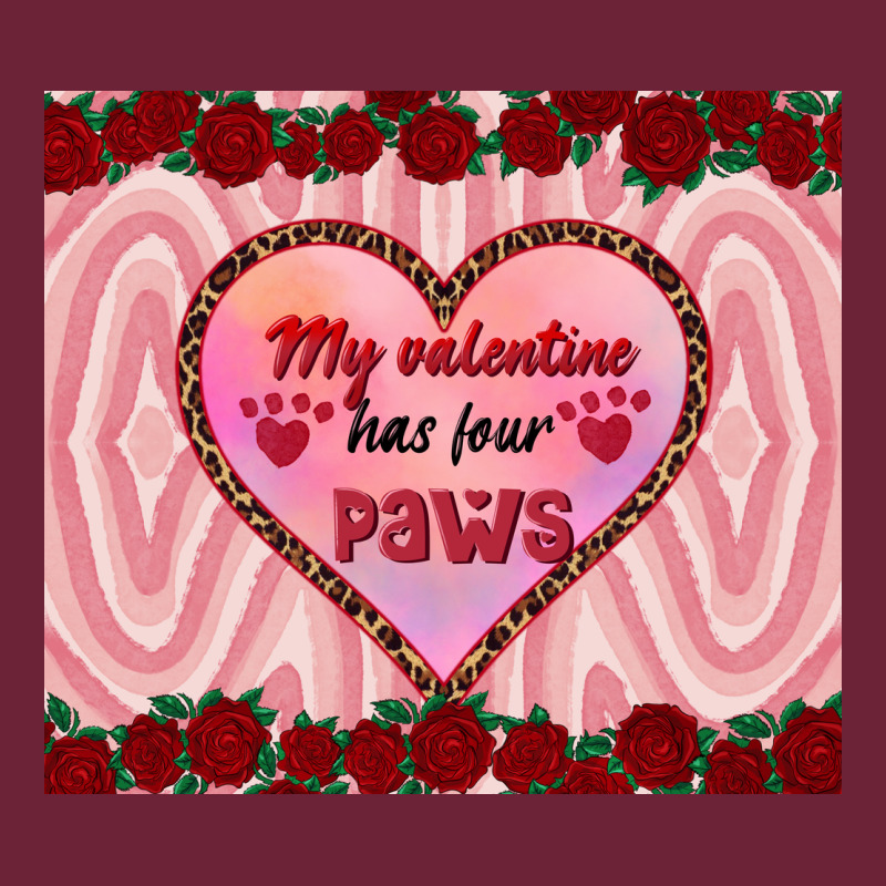 My Valentine Has Four Paws Long Sleeve Tee by RanaPortraitStore | Teevron