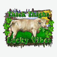 Thick Thighs Lucky Vibes Charolais Bull Urban Heavy Tee | Teevron