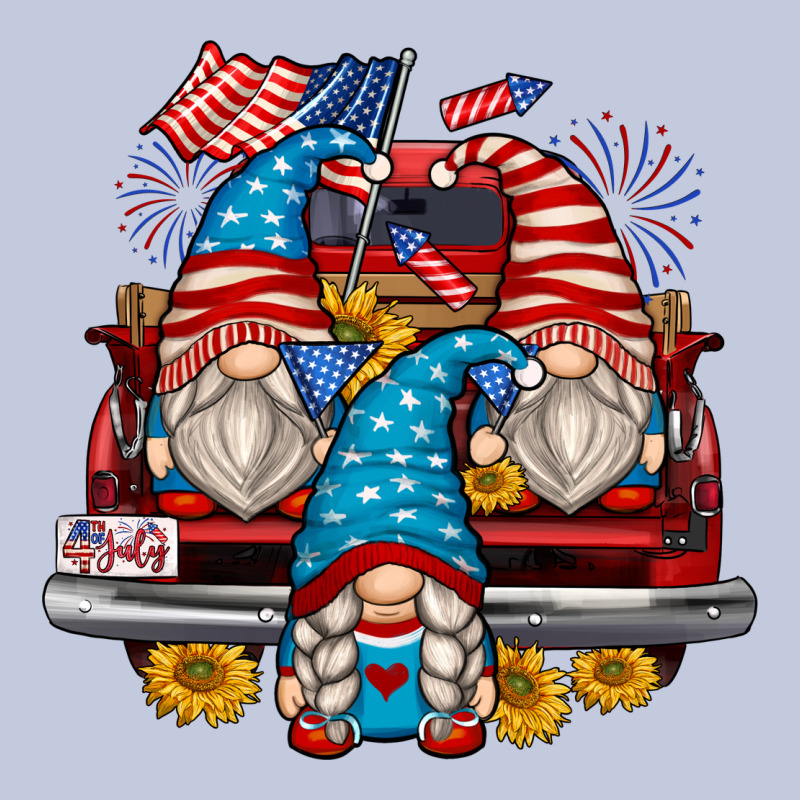 4th Of July Gnomes Farm Truck Long Sleeve Tee by Zillion Design Studio | Teevron