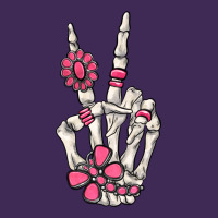 Pink Gemstone Peace Skeleton Hand Premium Hoodie | Teevron