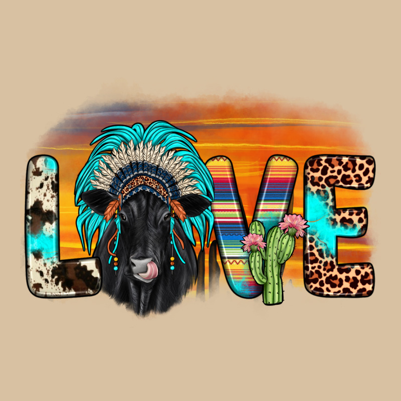 Love Black Angus Indian Headdress Heavyweight Hoodie by JahusDesignShop | Teevron