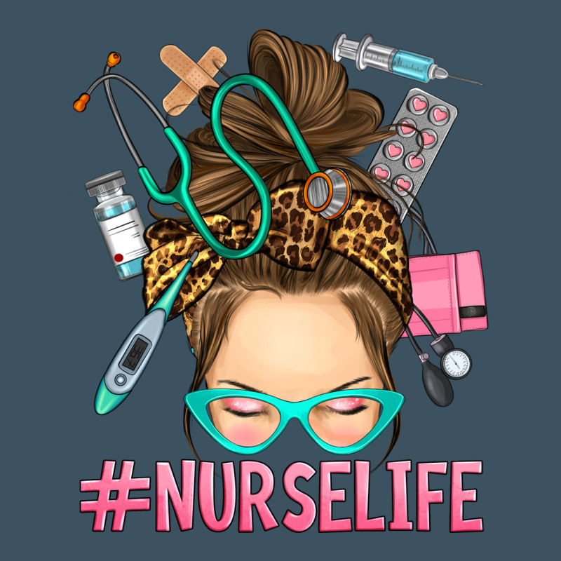 Messy Bun Nurse Life Urban Heavy Tee by RanaPortraitStore | Teevron