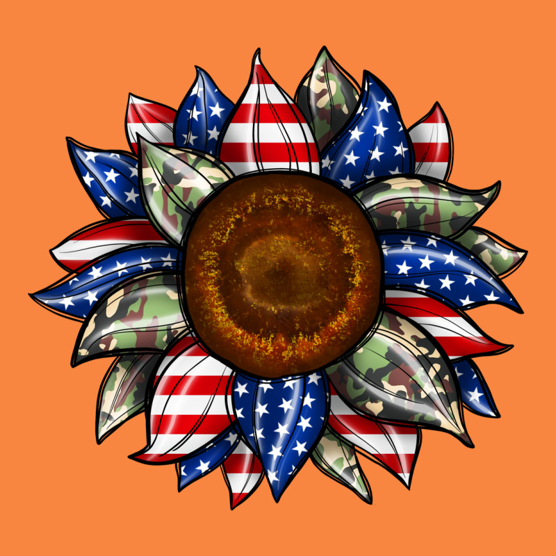 Sunflower American Flag Premium Sweatshirt by JahusDesignShop | Teevron