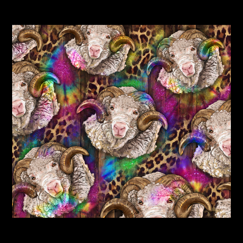 Merino Ram Tie Dye Tumbler Ladies Tee by BarkalooDesign | Teevron