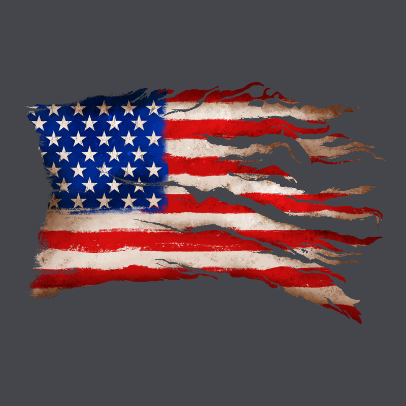 Tattered American Flag Long Sleeve Tee by Zillion Design Studio | Teevron