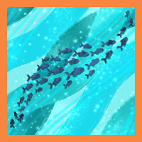 Fish And Sea Seamless Pattern Premium Sweatshirt | Teevron