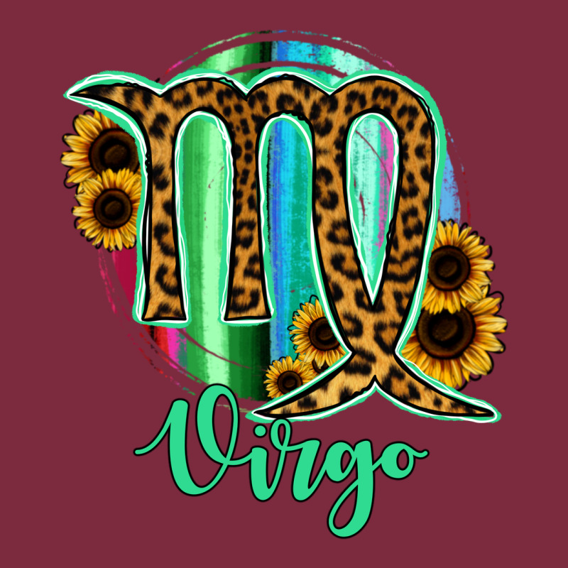 Virgo Zodiac Sign Sunflower Leopard Serape Premium Hoodie by RanaPortraitStore | Teevron