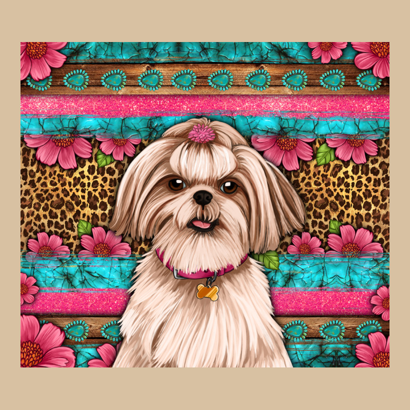 Shih Tzu Floral Tumbler Heavyweight Hoodie by JahusDesignShop | Teevron