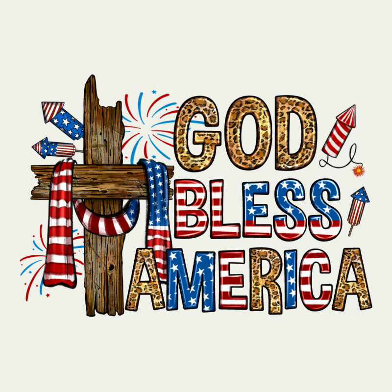 God  Bless America With Cross Urban Heavy Tee by RanaPortraitStore | Teevron