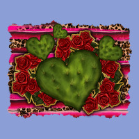 Valentine Cactus Heart With Roses Long Sleeve Tee | Teevron