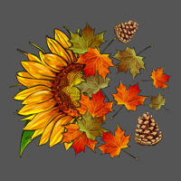 Sunflower And Autumn Leaves Zipper Hoodie | Teevron