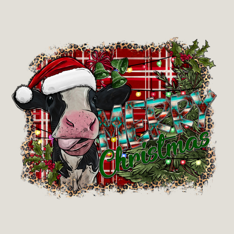 Merry Christmas Cow Heavy Core Tee by CowhideDigitalArt | Teevron
