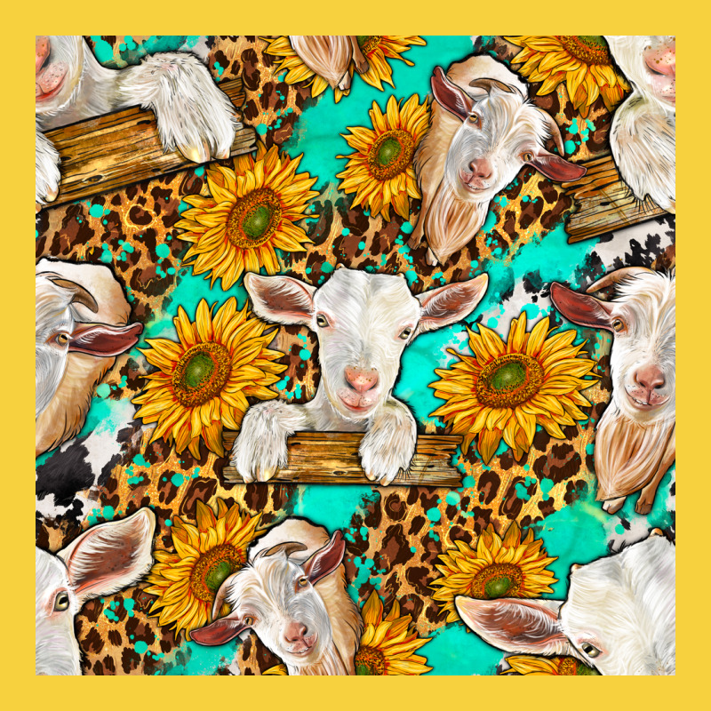 Sunflowers And Goat Western Seamless Pattern Premium Sweatshirt by BundleAndBundleShop | Teevron