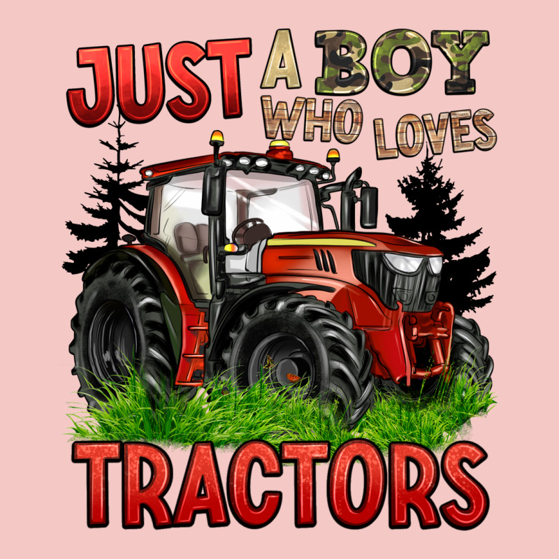 Just A Boy Who Loves Tractors Red Tractor Urban Heavy Tee by BarkalooDesign | Teevron