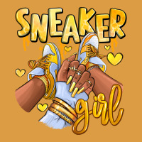 Yellow Sneaker Girl Afro Woman Urban Heavy Tee | Teevron