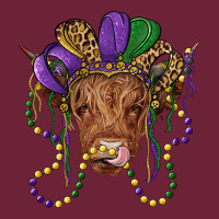 Highland Cow With Mardi Gras Hat Long Sleeve Tee | Teevron