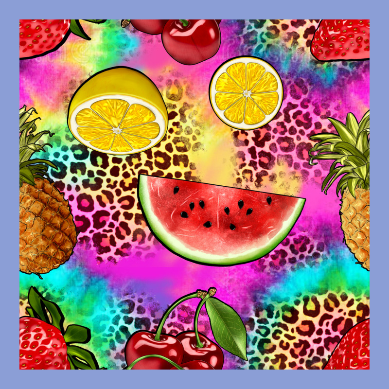 Fruits Leopard Tie Dye Seamless Pattern Long Sleeve Tee by Zillion Design Studio | Teevron