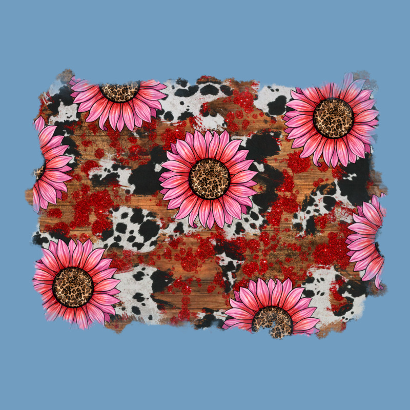 Valentines Day Sunflowers Leopard Cowhide Backgrou Urban Heavy Tee by RanaPortraitStore | Teevron
